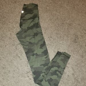 Lululemon Green Camouflage Leggings